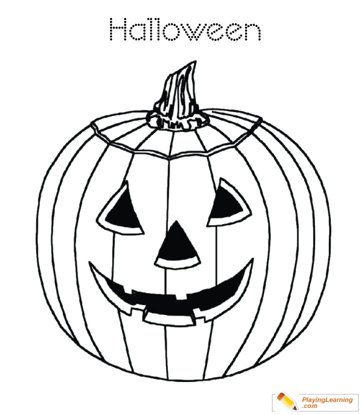 Halloween Pumpkin Coloring Page 