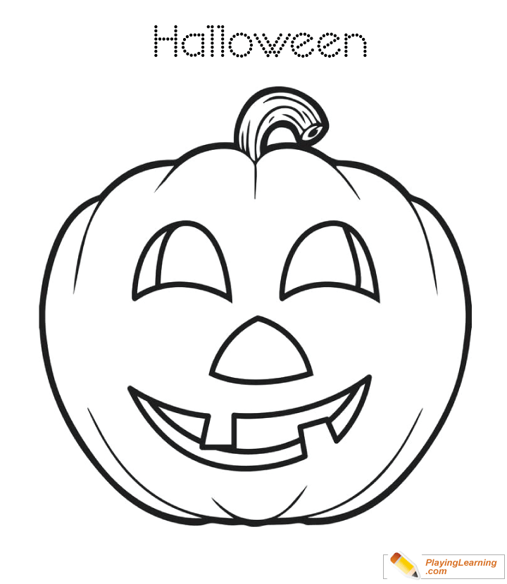 Halloween Pumpkin Coloring Page 