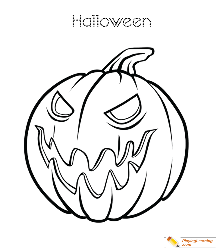 Halloween Pumpkin Coloring Page 