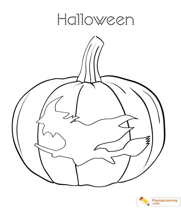 Halloween Pumpkin Coloring Page 