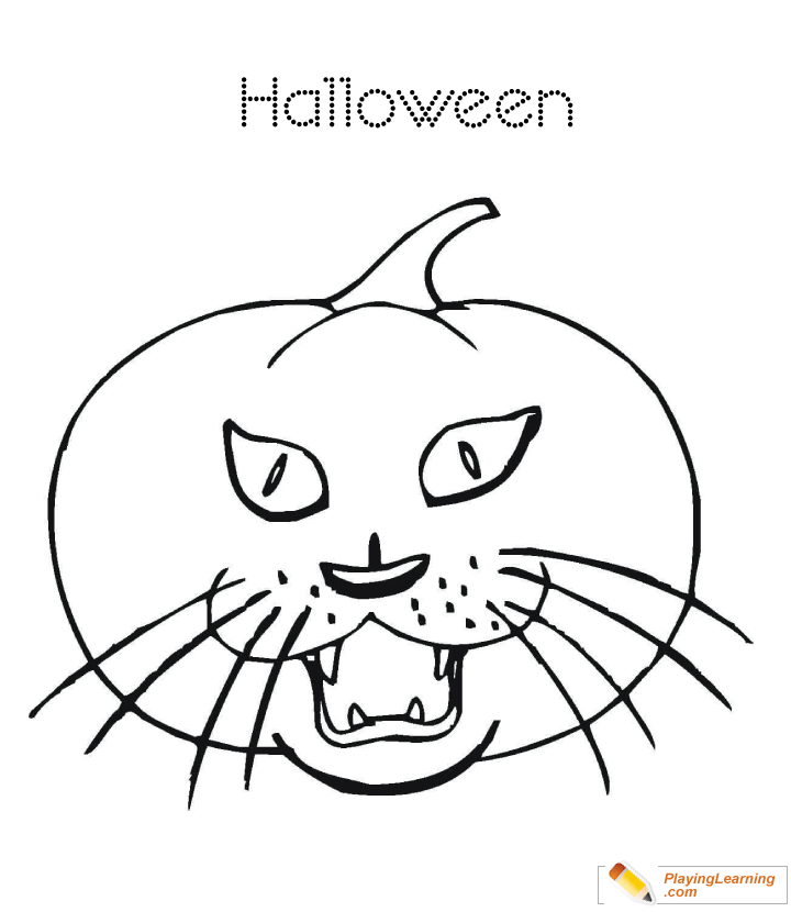 Halloween Pumpkin Coloring Page 