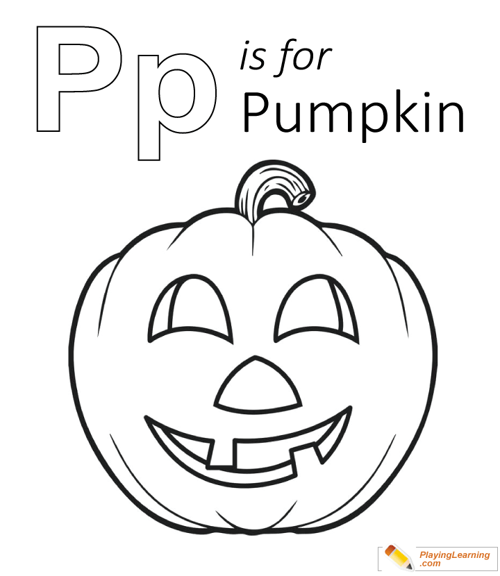 P Is For Pumpkin Coloring Page 