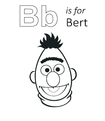 Sesame Street - B is for Bert coloring page for kids