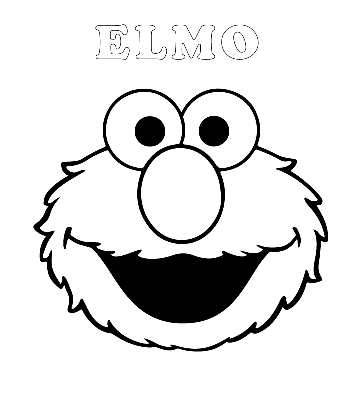 Easy Sesame Street and Elmo Coloring Pages