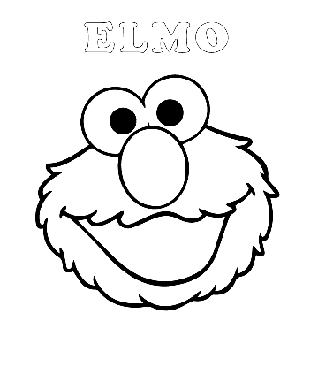 Easy Elmo Coloring Page 6 for kids