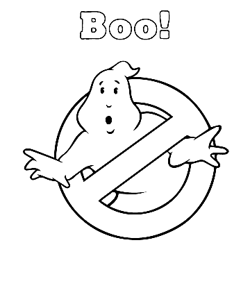 Easy Halloween Coloring Page - No Ghost for kids