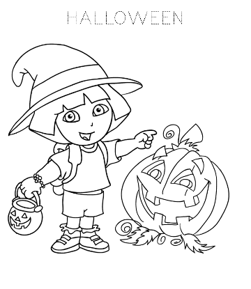 Halloween Pumpkin Coloring 10 for kids