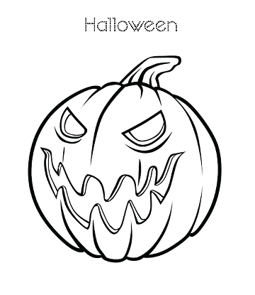 Halloween Pumpkin Coloring 03 for kids