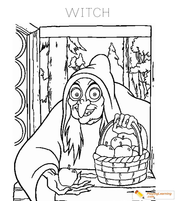 Witch Coloring Page 