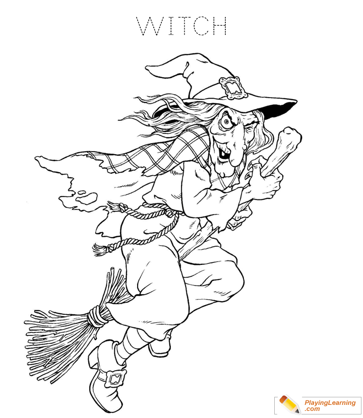 Witch Coloring Page 