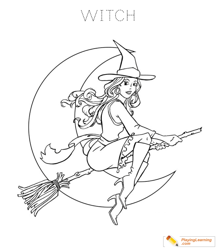 Witch Coloring Page 