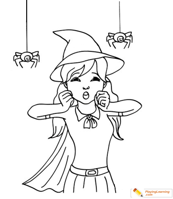 Witch Coloring Page 